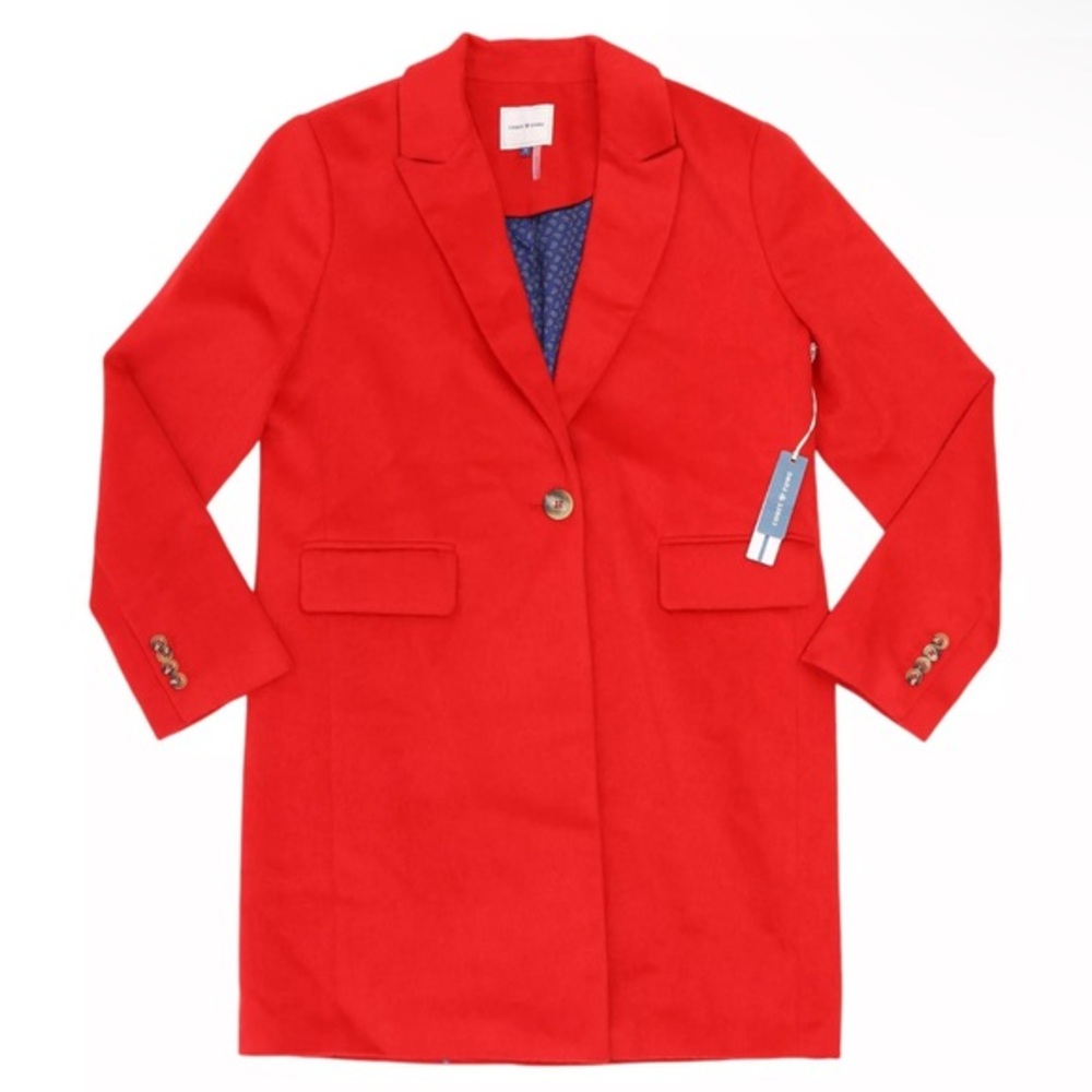 Court & Rowe Women's Preppy Red Wool Car Coat - Retail $199 - NWT